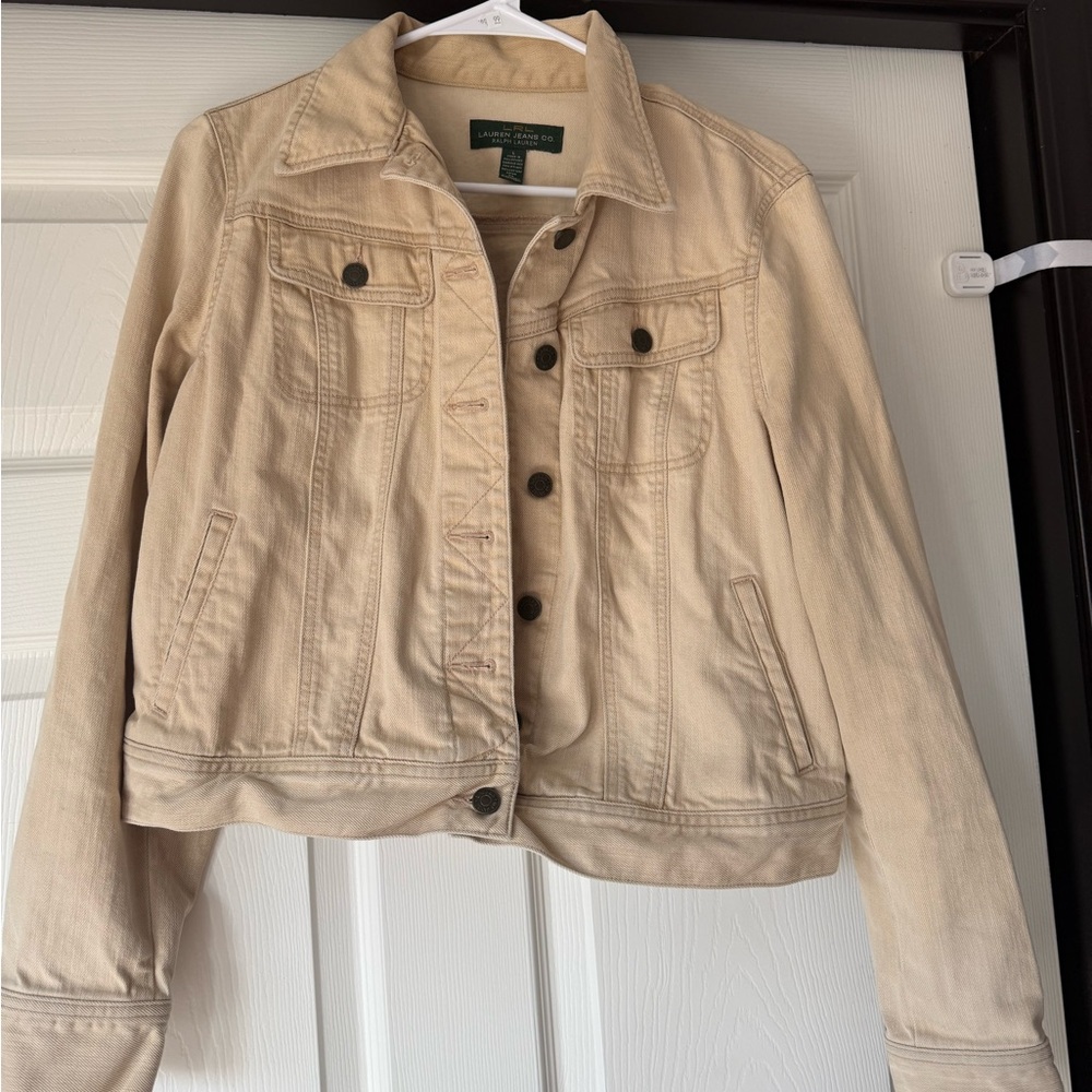 Vintage Polo Ralph Lauren tan denim jacket